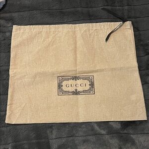 Gucci Tan Dust Bag with Logo
